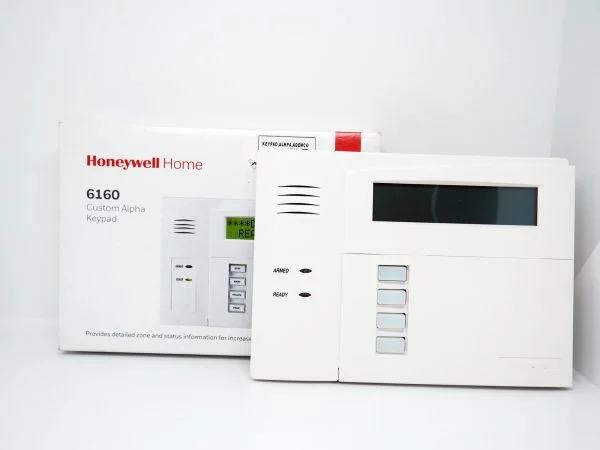 Honeywell Home 6160 Custom Alpha Keypad – White, Alarm System Keypad NEW